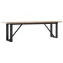 Mesa de centro marco O madera maciza pino y acero 160x40x45,5cm en Mesas de comedor | Comprar online en Foru.es
