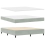 Cama Box Spring con colchón terciopelo gris claro 180x200 cm | Foro24.es | Tu tienda online para hogar, jardín y más Foro24.es