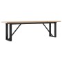 Mesa de centro marco O madera maciza pino y acero 160x40x45,5cm en Mesas de comedor | Comprar online en Foru.es