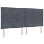 Cama Box Spring con colchón terciopelo gris oscuro 200x200 cm | Foro24.es | Tu tienda online para hogar, jardín y más Foro24.es