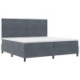Cama Box Spring con colchón terciopelo gris oscuro 200x200 cm | Foro24.es | Tu tienda online para hogar, jardín y más Foro24.es