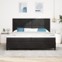 Cama Box Spring con colchón terciopelo negro 200x200 cm | Foro24.es | Tu tienda online para hogar, jardín y más Foro24.es