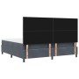 Cama Box Spring con colchón terciopelo gris oscuro 200x200 cm | Foro24.es | Tu tienda online para hogar, jardín y más Foro24.es