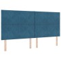 Cama Box Spring con colchón terciopelo azul oscuro 200x200 cm | Foro24.es | Tu tienda online para hogar, jardín y más Foro24.es