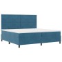 Cama Box Spring con colchón terciopelo azul oscuro 200x200 cm | Foro24.es | Tu tienda online para hogar, jardín y más Foro24.es
