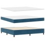Cama Box Spring con colchón terciopelo azul oscuro 200x200 cm | Foro24.es | Tu tienda online para hogar, jardín y más Foro24.es