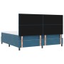 Cama Box Spring con colchón terciopelo azul oscuro 200x200 cm | Foro24.es | Tu tienda online para hogar, jardín y más Foro24.es