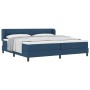 Cama con somier con colchón azul 200x200 cm tela | Foro24.es | Tu tienda online para hogar, jardín y más Foro24.es