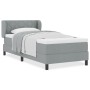 Cama Box Spring con colchón tela gris claro 90x200 cm | Foro24.es | Tu tienda online para hogar, jardín y más Foro24.es