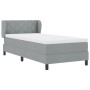 Cama Box Spring con colchón tela gris claro 90x200 cm | Foro24.es | Tu tienda online para hogar, jardín y más Foro24.es