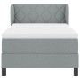 Cama Box Spring con colchón tela gris claro 90x200 cm | Foro24.es | Tu tienda online para hogar, jardín y más Foro24.es
