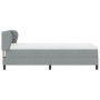 Cama Box Spring con colchón tela gris claro 90x200 cm | Foro24.es | Tu tienda online para hogar, jardín y más Foro24.es