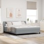 Cama Box Spring con colchón tela gris claro 180x200 cm | Foro24.es | Tu tienda online para hogar, jardín y más Foro24.es