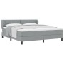 Cama Box Spring con colchón tela gris claro 180x200 cm | Foro24.es | Tu tienda online para hogar, jardín y más Foro24.es