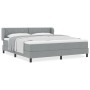 Cama Box Spring con colchón tela gris claro 180x200 cm | Foro24.es | Tu tienda online para hogar, jardín y más Foro24.es