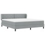 Cama Box Spring con colchón tela gris claro 180x200 cm | Foro24.es | Tu tienda online para hogar, jardín y más Foro24.es