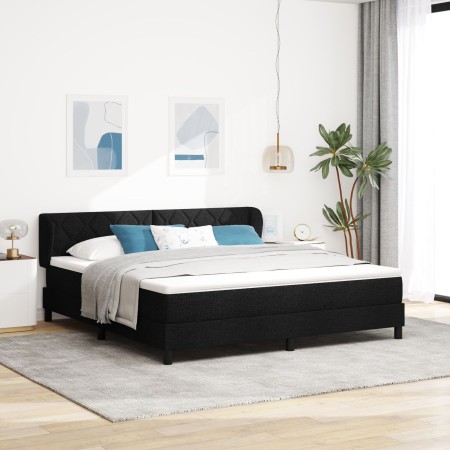 Cama Box Spring con colchón tela negro 180x200 cm | Foro24.es | Tu tienda online para hogar, jardín y más Foro24.es