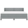 Cama Box Spring con colchón tela gris claro 180x200 cm | Foro24.es | Tu tienda online para hogar, jardín y más Foro24.es