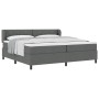 Cama Box Spring con colchón tela gris oscuro 200x200 cm | Foro24.es | Tu tienda online para hogar, jardín y más Foro24.es