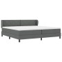 Cama Box Spring con colchón tela gris oscuro 200x200 cm | Foro24.es | Tu tienda online para hogar, jardín y más Foro24.es