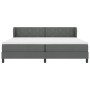 Cama Box Spring con colchón tela gris oscuro 200x200 cm | Foro24.es | Tu tienda online para hogar, jardín y más Foro24.es