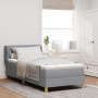 Cama Box Spring con colchón tela gris claro 90x200 cm | Foro24.es | Tu tienda online para hogar, jardín y más Foro24.es