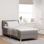 Cama Box Spring con Colchón Taupe 100x200 cm Tela | Foro24.es | Tu tienda online para hogar, jardín y más Foro24.es