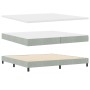 Cama Box Spring  con colchón Gris Claro 200x200 cm Aterciopelado | Foro24.es | Tu tienda online para hogar, jardín y más Foro24.es
