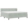 Cama Box Spring  con colchón Gris Claro 200x200 cm Aterciopelado | Foro24.es | Tu tienda online para hogar, jardín y más Foro24.es