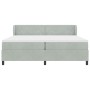Cama Box Spring  con colchón Gris Claro 200x200 cm Aterciopelado | Foro24.es | Tu tienda online para hogar, jardín y más Foro24.es