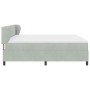 Cama Box Spring  con colchón Gris Claro 200x200 cm Aterciopelado | Foro24.es | Tu tienda online para hogar, jardín y más Foro24.es