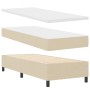 Cama Box Spring con colchón tela crema 80x200 cm | Foro24.es | Tu tienda online para hogar, jardín y más Foro24.es