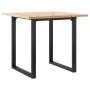 Mesa de comedor marco O madera maciza pino y acero 80x80x75,5cm en Mesas de comedor | Comprar online en Foru.es