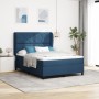 Cama Box Spring con colchón tela azul 140x190 cm | Foro24.es | Tu tienda online para hogar, jardín y más Foro24.es
