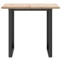 Mesa de comedor marco O madera maciza pino y acero 80x80x75,5cm en Mesas de comedor | Comprar online en Foru.es