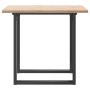 Mesa de comedor marco O madera maciza pino y acero 80x80x75,5cm en Mesas de comedor | Comprar online en Foru.es
