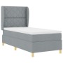Cama Box Spring con colchón tela gris claro 90x200 cm | Foro24.es | Tu tienda online para hogar, jardín y más Foro24.es