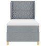 Cama Box Spring con colchón tela gris claro 90x200 cm | Foro24.es | Tu tienda online para hogar, jardín y más Foro24.es