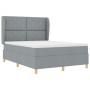 Cama Box Spring con colchón tela gris claro 160x200 cm | Foro24.es | Tu tienda online para hogar, jardín y más Foro24.es