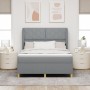 Cama Box Spring con colchón tela gris claro 160x200 cm | Foro24.es | Tu tienda online para hogar, jardín y más Foro24.es