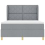 Cama Box Spring con colchón tela gris claro 160x200 cm | Foro24.es | Tu tienda online para hogar, jardín y más Foro24.es