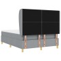 Cama Box Spring con colchón tela gris claro 160x200 cm | Foro24.es | Tu tienda online para hogar, jardín y más Foro24.es