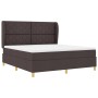 Cama Box Spring con colchón tela marrón oscuro 180x200 cm | Foro24.es | Tu tienda online para hogar, jardín y más Foro24.es