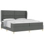 Cama Box Spring con colchón tela gris oscuro 200x200 cm | Foro24.es | Tu tienda online para hogar, jardín y más Foro24.es