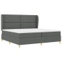 Cama Box Spring con colchón tela gris oscuro 200x200 cm | Foro24.es | Tu tienda online para hogar, jardín y más Foro24.es
