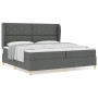 Cama Box Spring con colchón tela gris oscuro 200x200 cm | Foro24.es | Tu tienda online para hogar, jardín y más Foro24.es