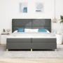 Cama Box Spring con colchón tela gris oscuro 200x200 cm | Foro24.es | Tu tienda online para hogar, jardín y más Foro24.es