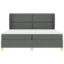 Cama Box Spring con colchón tela gris oscuro 200x200 cm | Foro24.es | Tu tienda online para hogar, jardín y más Foro24.es