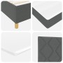 Cama Box Spring con colchón tela gris oscuro 200x200 cm | Foro24.es | Tu tienda online para hogar, jardín y más Foro24.es