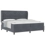 Cama Box Spring con colchón terciopelo gris oscuro 200x200 cm | Foro24.es | Tu tienda online para hogar, jardín y más Foro24.es